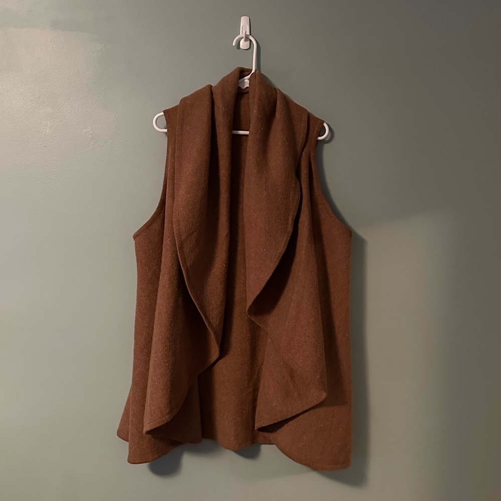 Vest Style Open Cardigan Cozy Sweater EUC